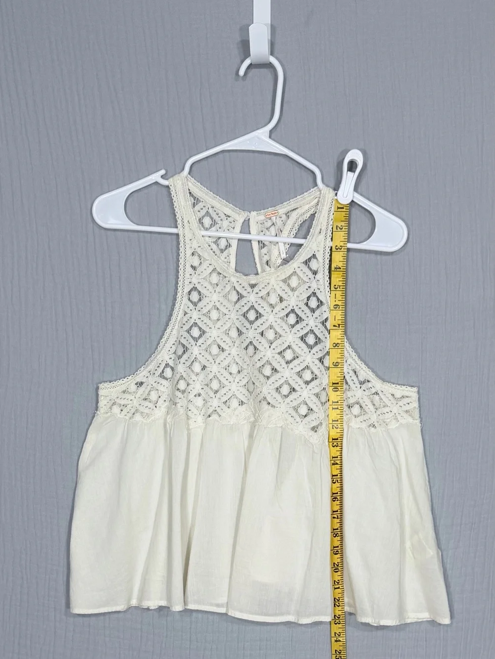 Free People Wandering Light Top | NWT | Whisper White Lace Tank | Size S